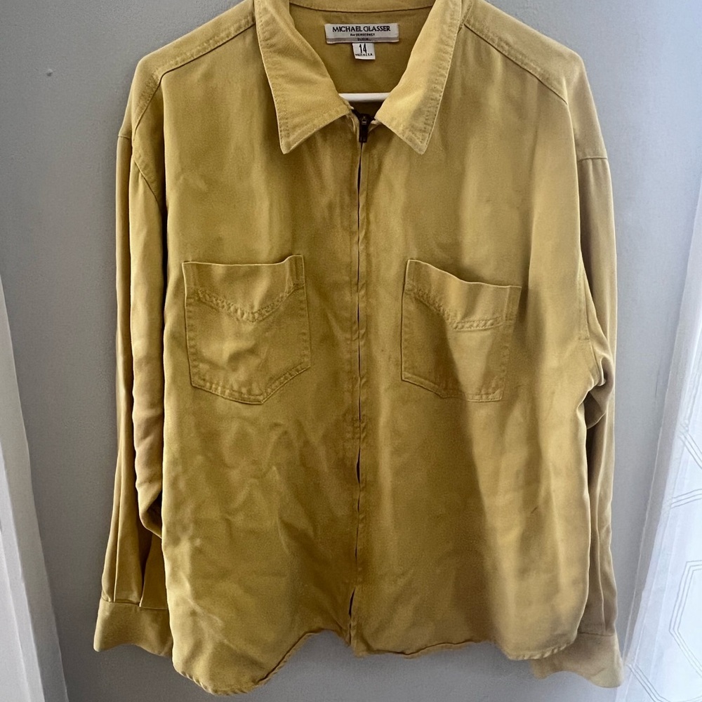 Michael Glasser Zip-Up Shacket Sz 14